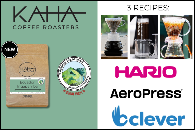 Ecuador Ingapamba 3 Recipes: Hario V60, Aeropress, Clever Brewer